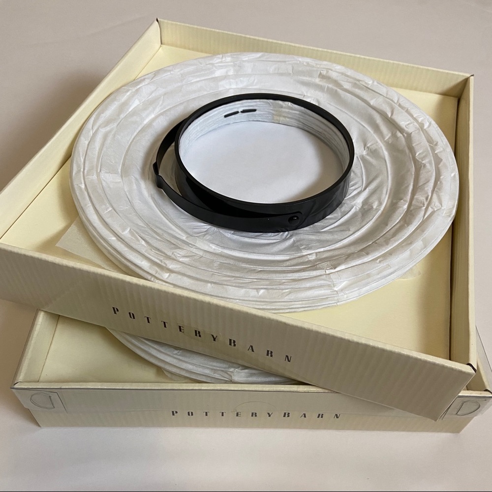 Pottery Barn Battery Operated Paper Lanterns Set